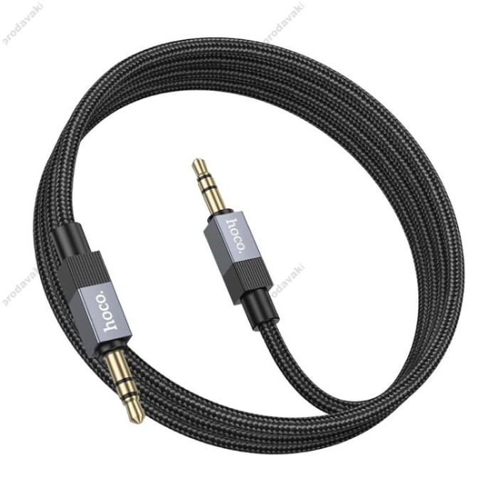 Кабель аудіо AUX Hoco UPA32 3.5mm to 3.5mm 1m Black