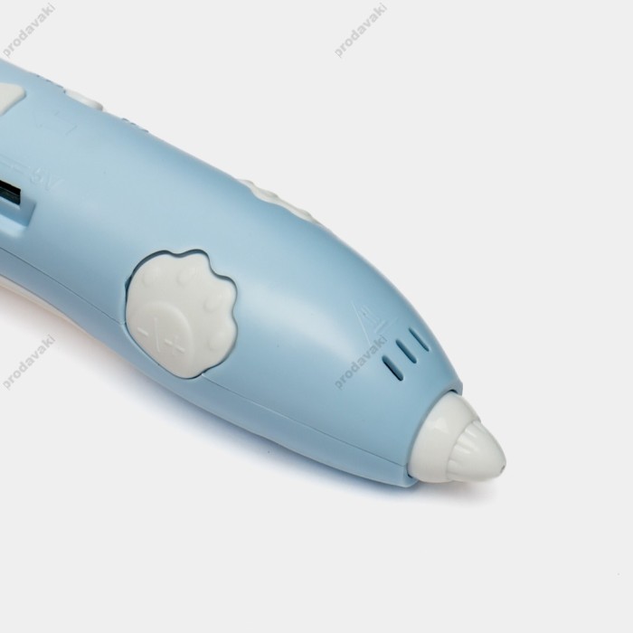 Іграшка 3D Pen ручка в комплекті із пластиком 3х кольорів Blue