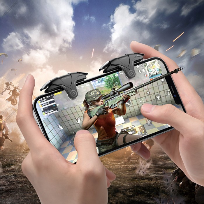 Ігровий контролер тригери Game buttons Hoco GM5 Wolf mobile Black-Gray
