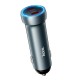 Автомобільний зарядний пристрій Hoco Z54B Prosperous Car charger 3A 60W Metal Grey