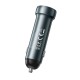 Автомобільний зарядний пристрій Hoco Z54B Prosperous Car charger 3A 60W Metal Grey