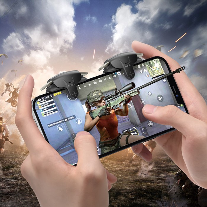 Ігровий контролер тригери Game buttons Hoco GM6 Wild Wolf mobile Black-Gray