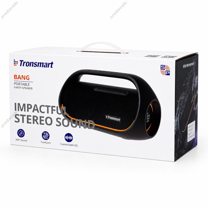 Портативна колонка Bluetooth Tronsmart Bang IPX6 BT5.3 60W Black