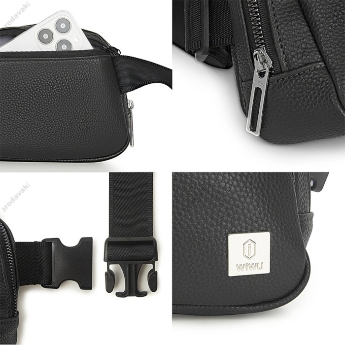 Сумка WiWU LULU Crossbody Bag PU leather Black