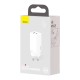 Зарядний пристрій Baseus GaN2 Lite Quick Charger C+U 65W White CCGAN2L-B02
