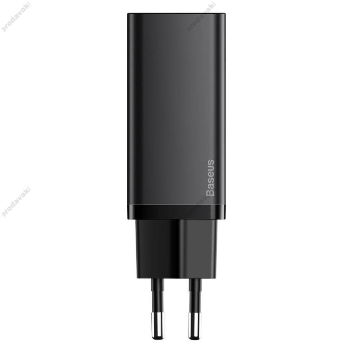 Мережевий зарядний пристрій Baseus GaN2 Lite Quick Charger C+U 65W Black CCGAN2L-B01