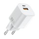 Мережевий зарядний пристрій Wiwu Wi-G017 Cube GaN Fast Charger 33W White