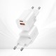 Мережевий зарядний пристрій Wiwu Wi-G017 Cube GaN Fast Charger 33W White