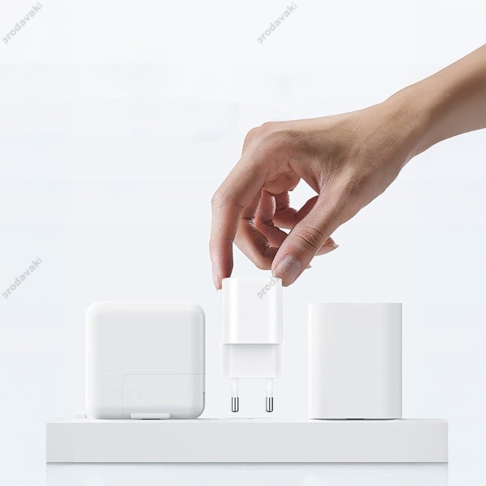 Мережевий зарядний пристрій Wiwu Wi-G017 Cube GaN Fast Charger 33W White