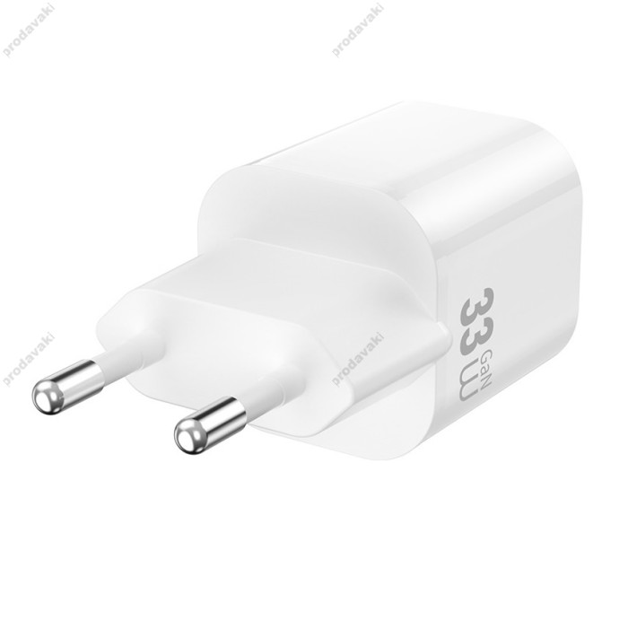 Мережевий зарядний пристрій Wiwu Wi-G017 Cube GaN Fast Charger 33W White