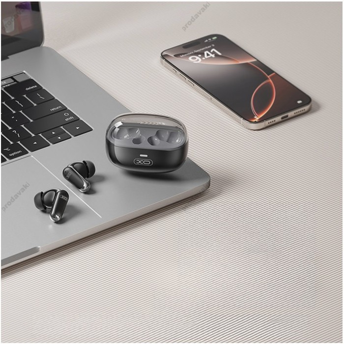 Бездротові Bluetooth навушники XO G42 Golden Bud Exquisite Dual-Mic ANC+ENC Earbuds BT 5.4 Black