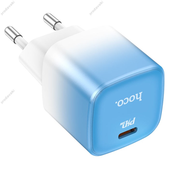 Мережевий зарядний пристрій HOCO C101A single port charger 20W Blue
