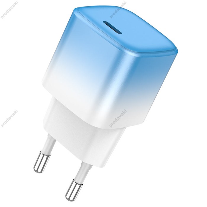 Мережевий зарядний пристрій HOCO C101A single port charger 20W Blue