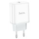 Мережевий зарядний пристрій HOCO C104A Stage single port Type-C to Lightning 20W White
