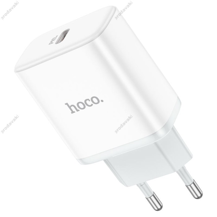 Мережевий зарядний пристрій HOCO C104A Stage single port Type-C to Lightning 20W White
