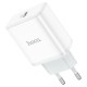 Мережевий зарядний пристрій HOCO C104A Stage single port Type-C to Lightning 20W White