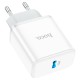 Мережевий зарядний пристрій HOCO C104A Stage single port Type-C to Lightning 20W White