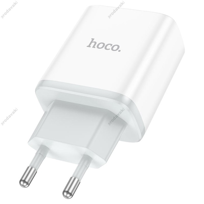 Мережевий зарядний пристрій HOCO C104A Stage single port Type-C to Lightning 20W White