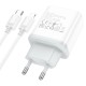 Мережевий зарядний пристрій HOCO C104A Stage single port Type-C to Lightning 20W White