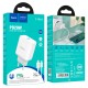 Мережевий зарядний пристрій HOCO C104A Stage single port Type-C to Type-C 20W White
