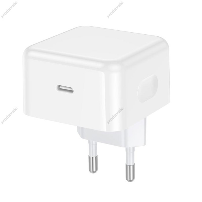 Мережевий зарядний пристрій HOCO C161A Speed single port PD charger Type-C cable 40W White