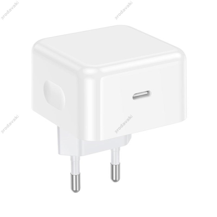 Мережевий зарядний пристрій HOCO C161A Speed single port PD charger Type-C cable 40W White