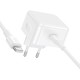 Мережевий зарядний пристрій HOCO C161A Speed single port PD charger Type-C cable 40W White