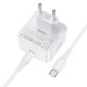 Мережевий зарядний пристрій HOCO C161A Speed single port PD charger Type-C cable 40W White