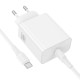 Мережевий зарядний пристрій HOCO C162A Source single port PD charger Type-C cable 60W White