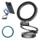 Автомобільний тримач XO C161 Apple magsafe magnetic tri-fold phone holder (with magnet ring) Black