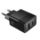 Мережевий зарядний пристрій HOCO CS112A Lounge charger Type-C cable 30W Black