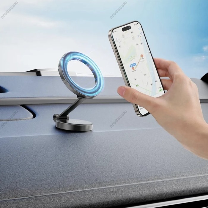 Автомобільний тримач XO C158 magsafe Magnetic 360° Rotating Magnetic Cell Phone Holder Black