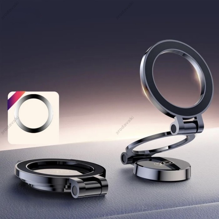 Автомобільний тримач XO C160 Universal Magnetic Tri-fold Cell Phone Holder Black