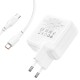Мережевий зарядний пристрій HOCO C115A Header three-port Type-C cable 65W White