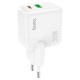 Мережевий зарядний пристрій Hoco C111A Lucky dual-port charger 30W White