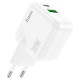 Мережевий зарядний пристрій Hoco C111A Lucky dual-port charger Type-C cable 30W White