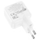 Мережевий зарядний пристрій Hoco C111A Lucky dual-port charger Type-C cable 30W White