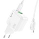 Мережевий зарядний пристрій Hoco C111A Lucky dual-port charger Lightning cable 30W White