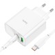 Мережевий зарядний пристрій HOCO C113A Awesome Type-C cable 65W White