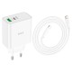 Мережевий зарядний пристрій HOCO C113A Awesome Type-C cable 65W White