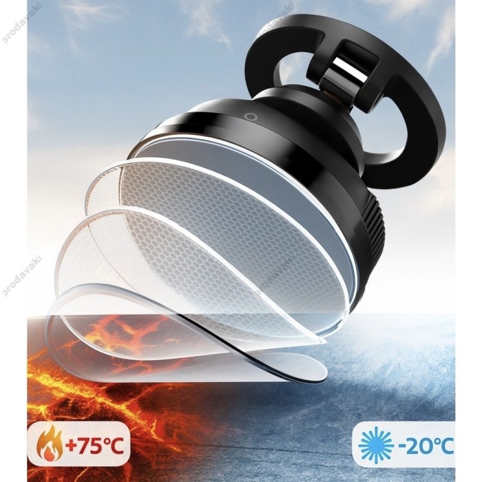 Автомобільний тримач XO C175 Removable vacuum Manual Suction Cup magsafe magnetic holder Black