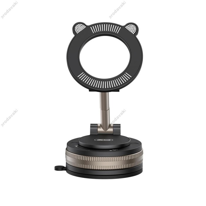 Автомобільний тримач XO C181 Cat Head Manual Suction Cup Swivel Stand Black