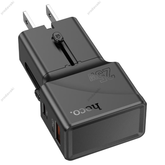 Мережевий зарядний пристрій Hoco AC24 Mini universal travel charger 25W Black