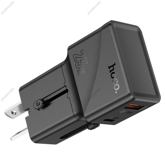 Мережевий зарядний пристрій Hoco AC24 Mini universal travel charger 25W Black