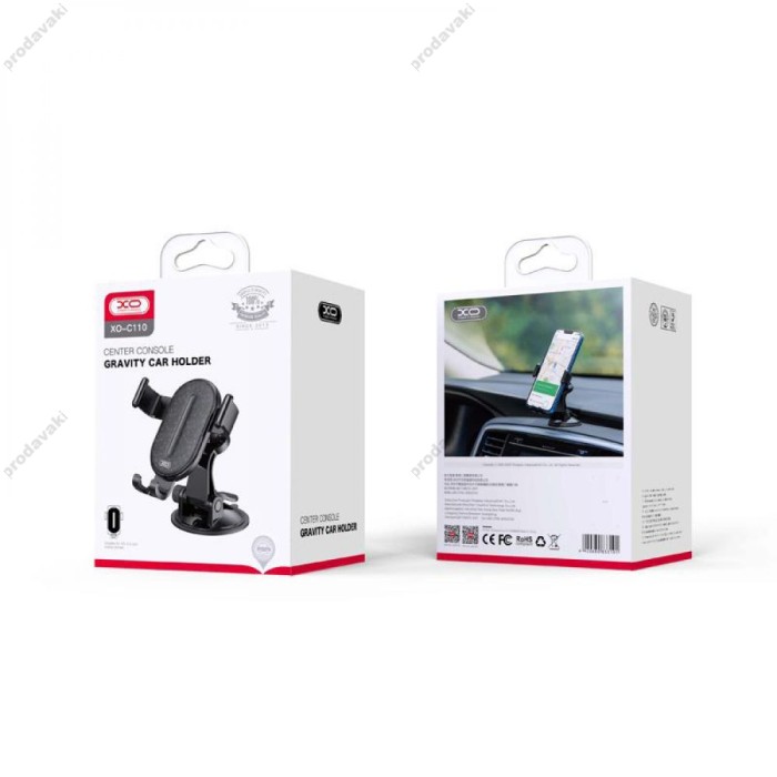 Автомобільний тримач XO C110 Car Small Suction Cup Phone Holder Black