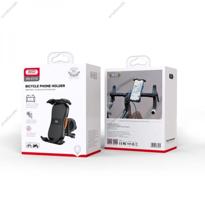 Тримач телефону для велосипеда/мотоцикла XO C113 Phone Holder Black