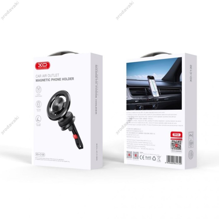 Автомобільний тримач XO C130 Magnetic suction air outlet Black