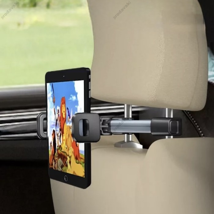 Автомобільний тримач на підголівник Earldom ET-EH234 Universal tablet holder with clip Black