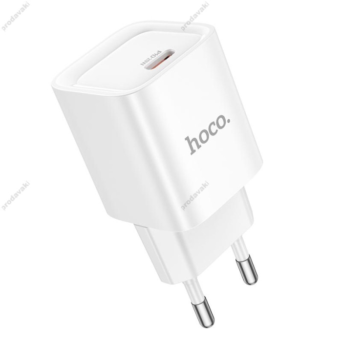 Мережевий зарядний пристрій HOCO C146A Charm single port PD charger 20W White