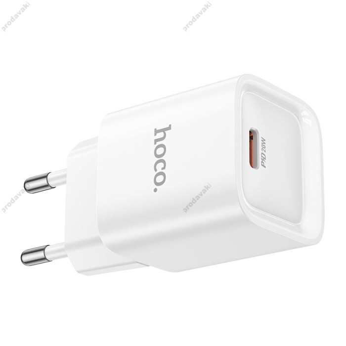 Мережевий зарядний пристрій HOCO C146A Charm single port PD charger 20W White